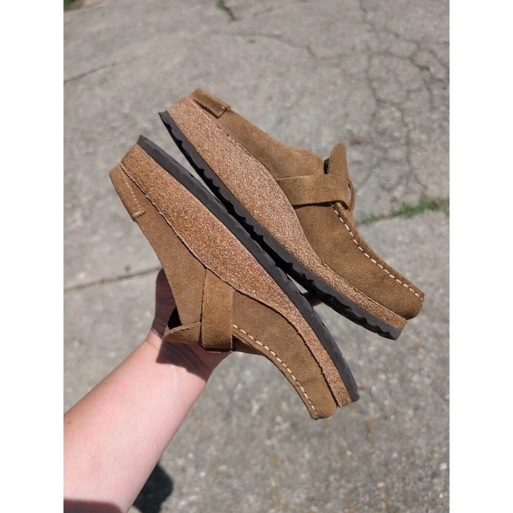 Birkenstock Buckley Clogs Womens Size 37 US 6.5 Brown Leather Slip On Mule Shoes